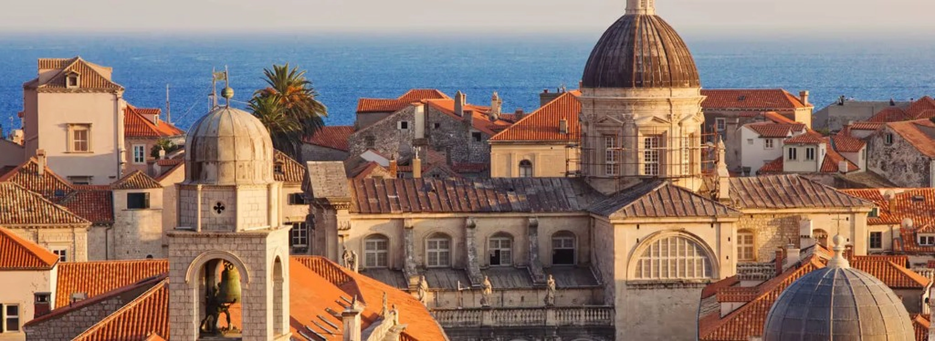 Dubrovnik old town rooftops overlooking the Adriatic Sea